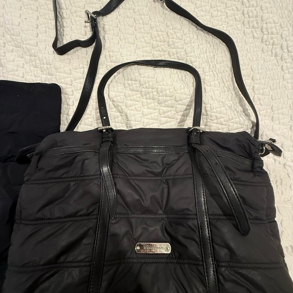 Burberry Nylon House Check Quilted Abbey Diaper Bag Black